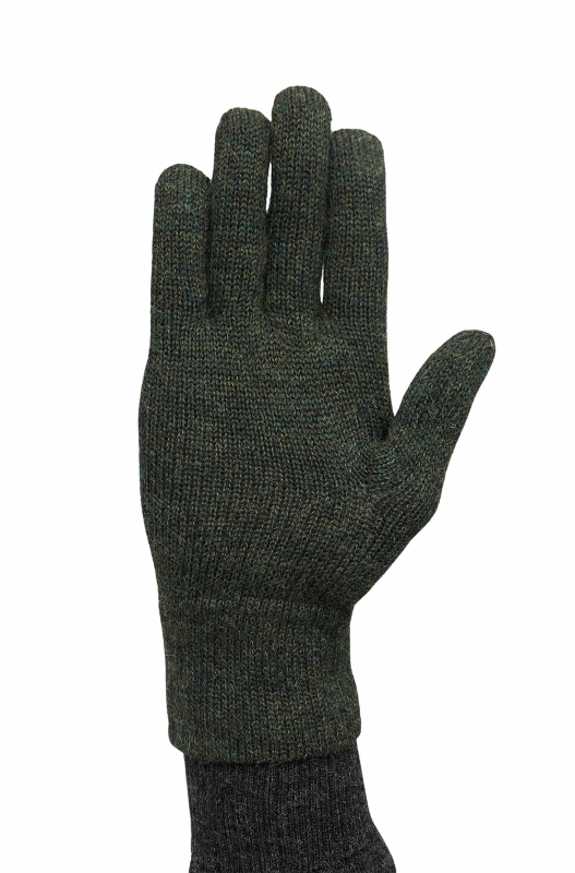 Alpaka Fingerhandschuhe UNI aus 100% Baby Alpaka - tannengrün – Bild 2