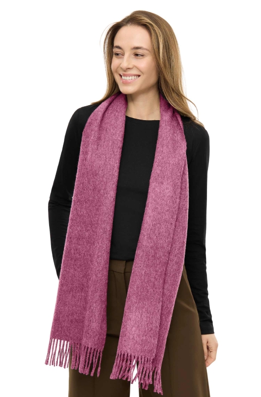 Alpaka Schal UNI aus 100% Baby Alpaka - magenta melange