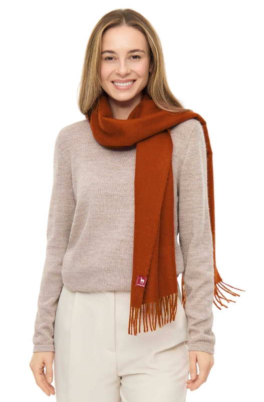 Alpaka Schal UNI aus 100% Baby Alpaka - fuchsrot