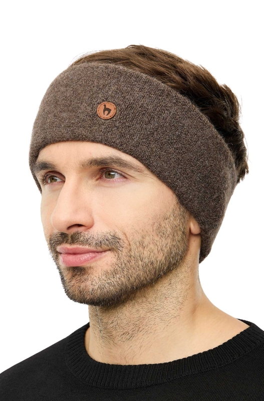 Alpaka Stirnband STRETCH - kakao
