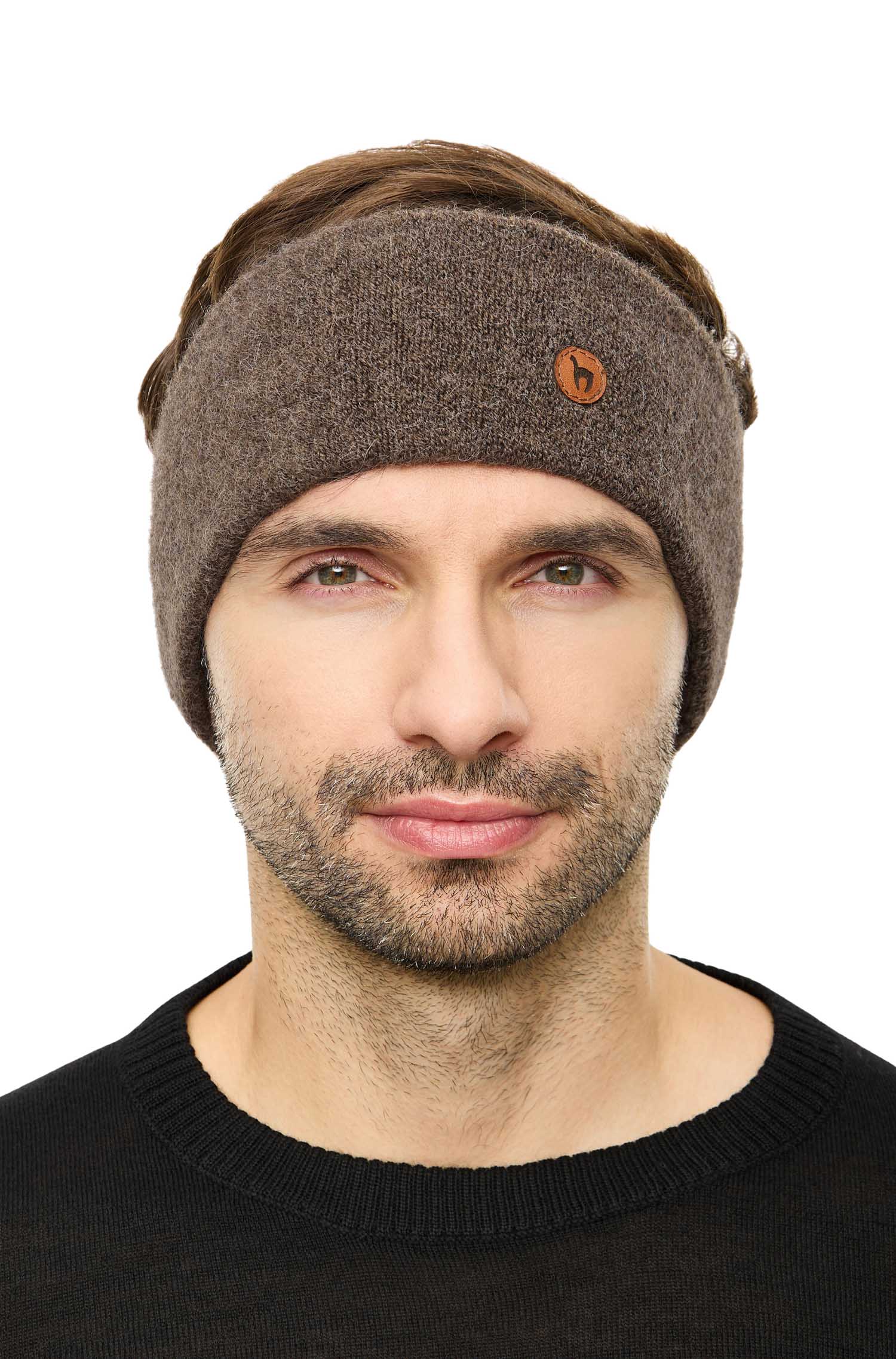 Alpaka Stirnband STRETCH - kakao – Bild 4