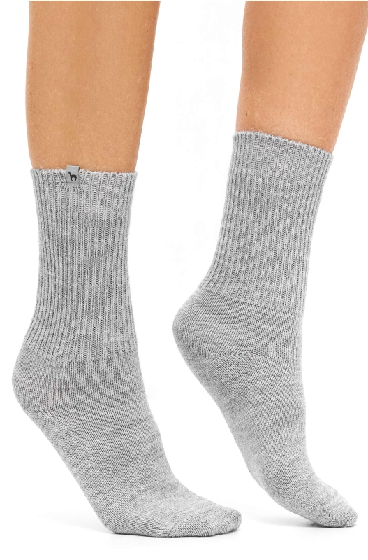 Alpaka Socken SOFT - silbergrau – Bild 3