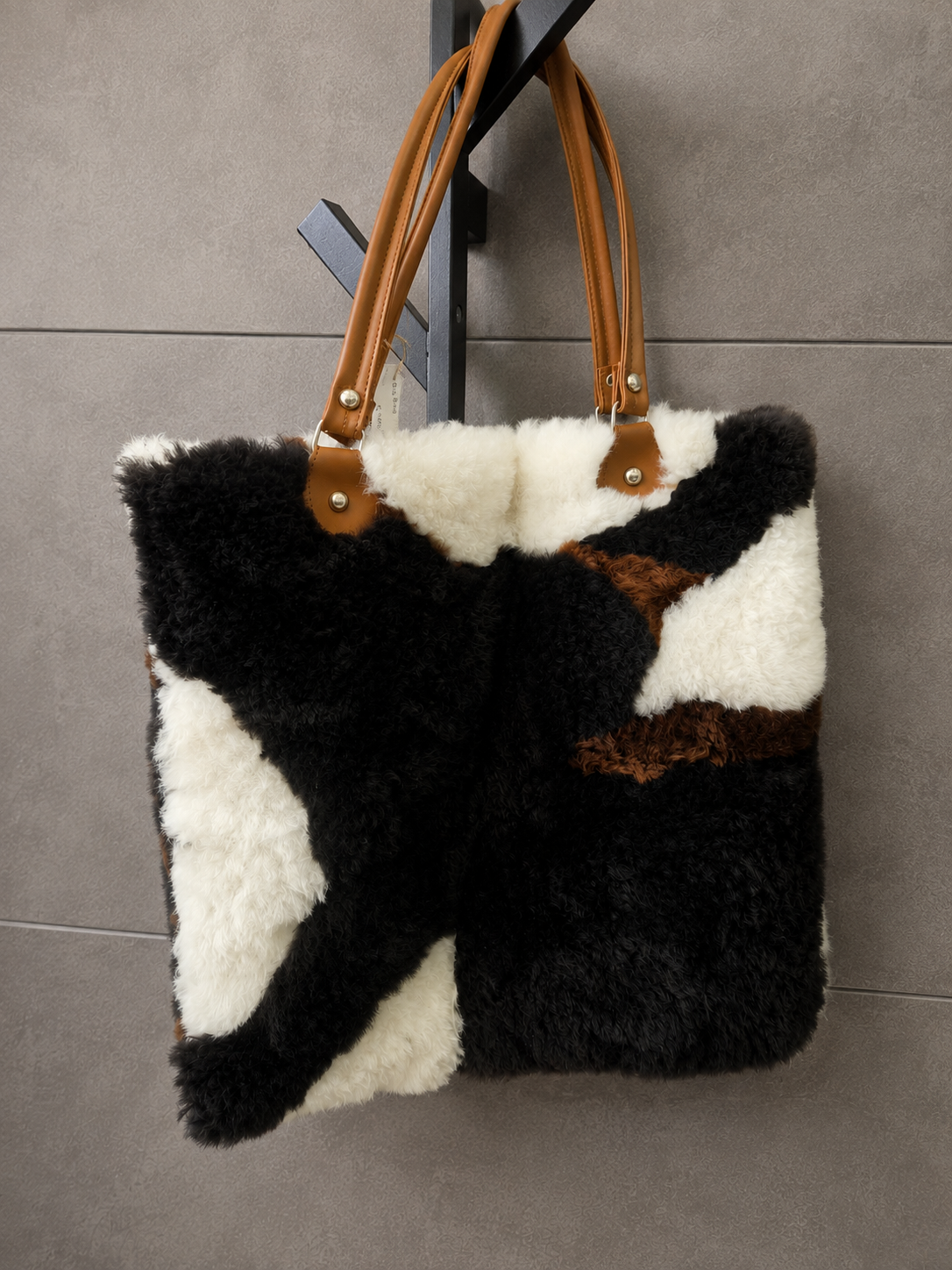 Alpaca Big Bag braun/weiB