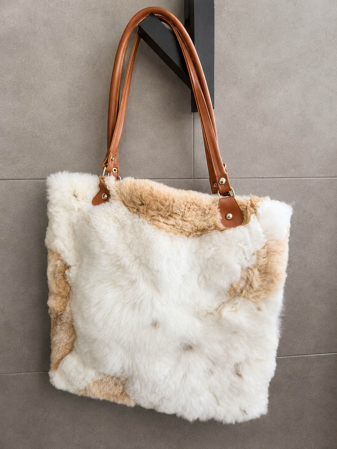 Alpaca Big Bag WeiB/Beige – Bild 2