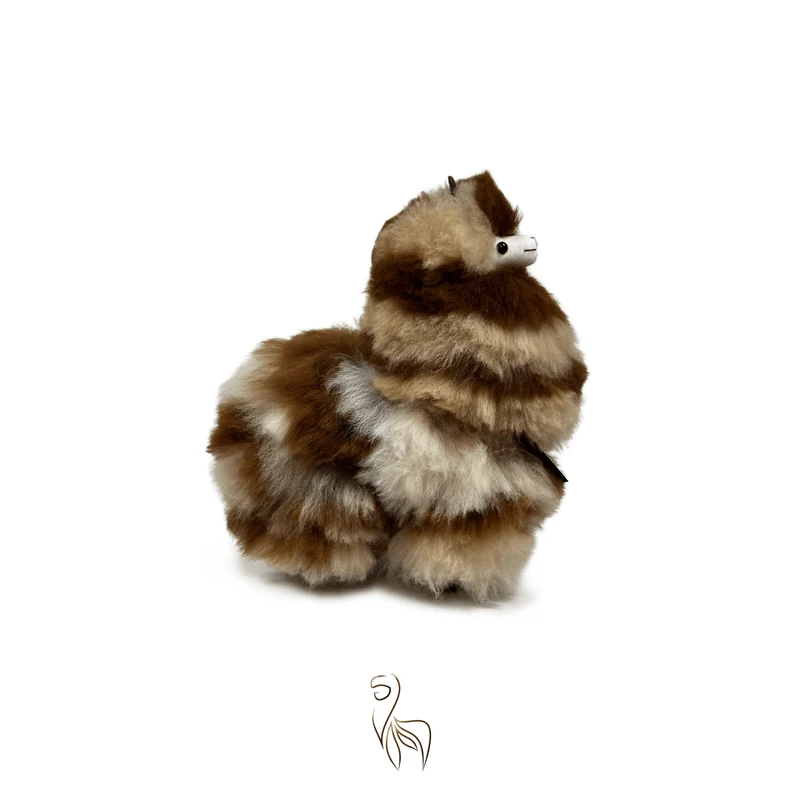Inkari – Alpaka Kuscheltier Medium (32 cm) - Zebra Brown – Bild 3