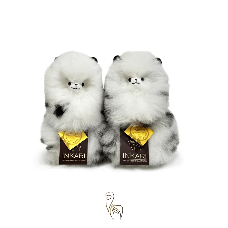 Inkari – Alpaka Kuscheltier Small (23 cm) - Dark Choco Chip