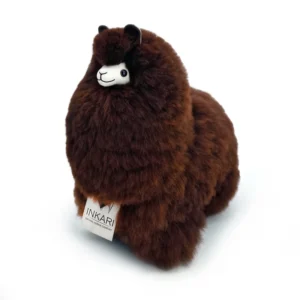 Inkari – Alpaka Kuscheltier Medium (32 cm) - Chocolate