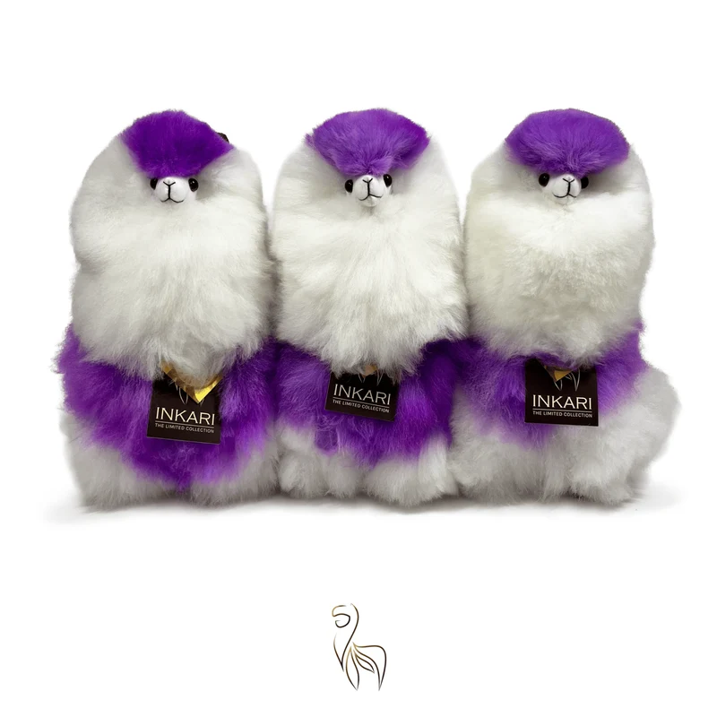 Inkari – Alpaka Kuscheltier Medium (32 cm) - Purple Crocus