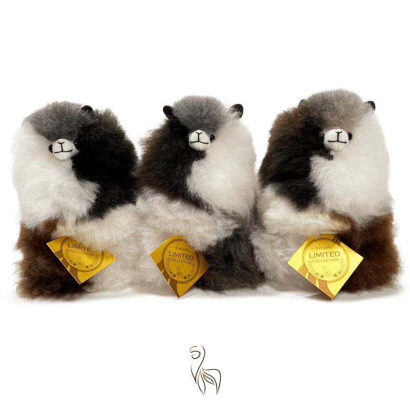 Inkari – Alpaka Kuscheltier Mini (15 cm) -Marble Fox