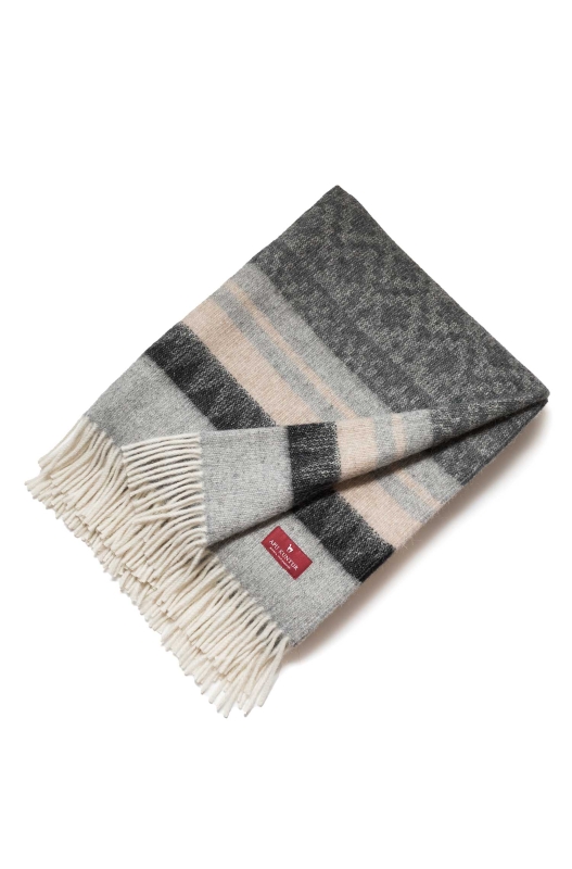 Decke MUNDO - beige/grau